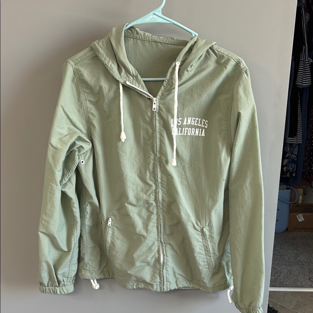 Brandy Melville J. Galt Green Hooded Jacket